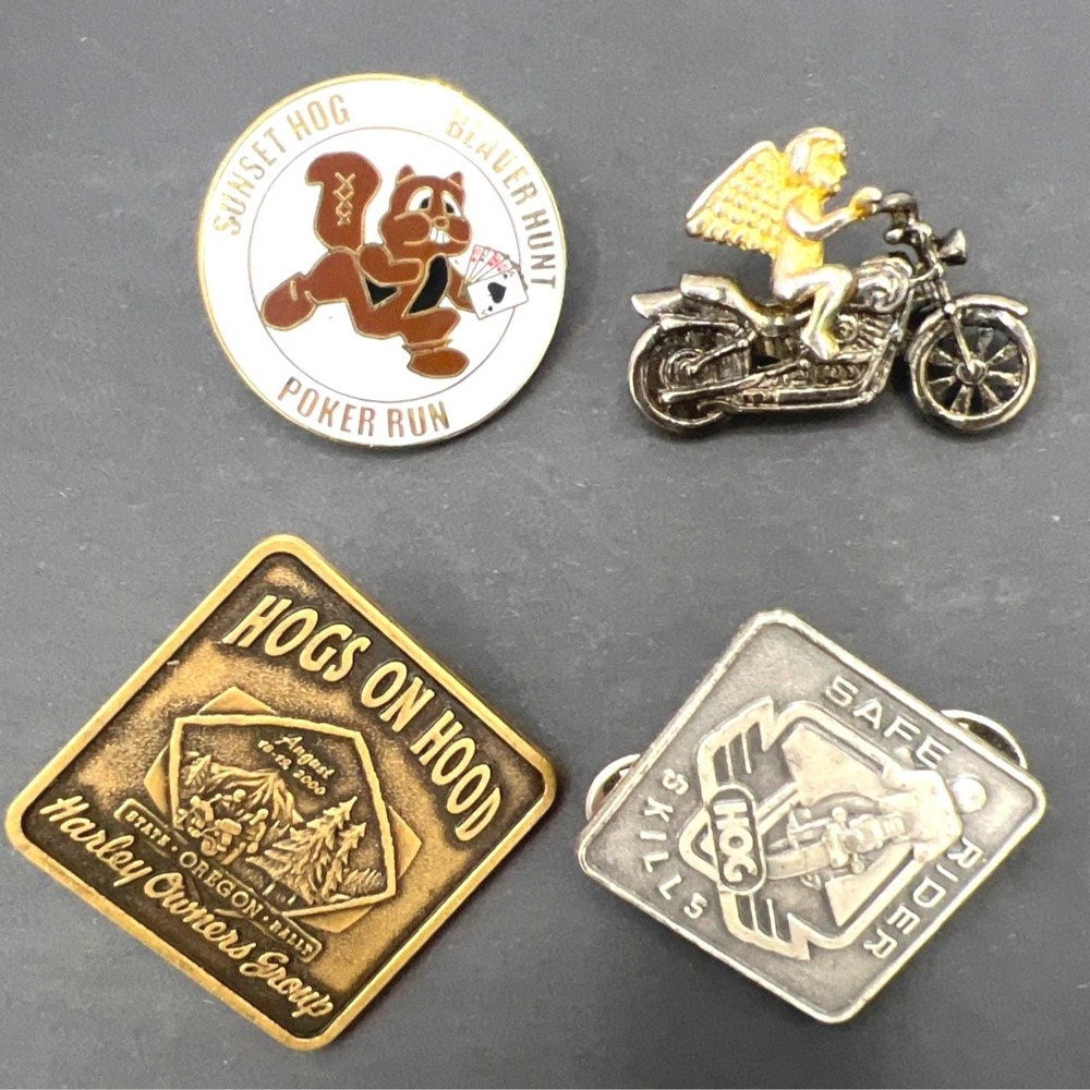 HD Harley‎ Davidson Riding Pin 4 Beaver Run Safe Riding Owners Group Angel Biker